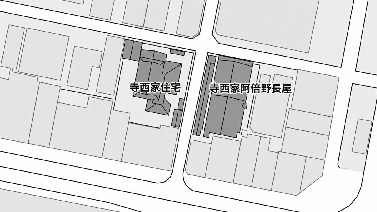 二つの建物の位置関係